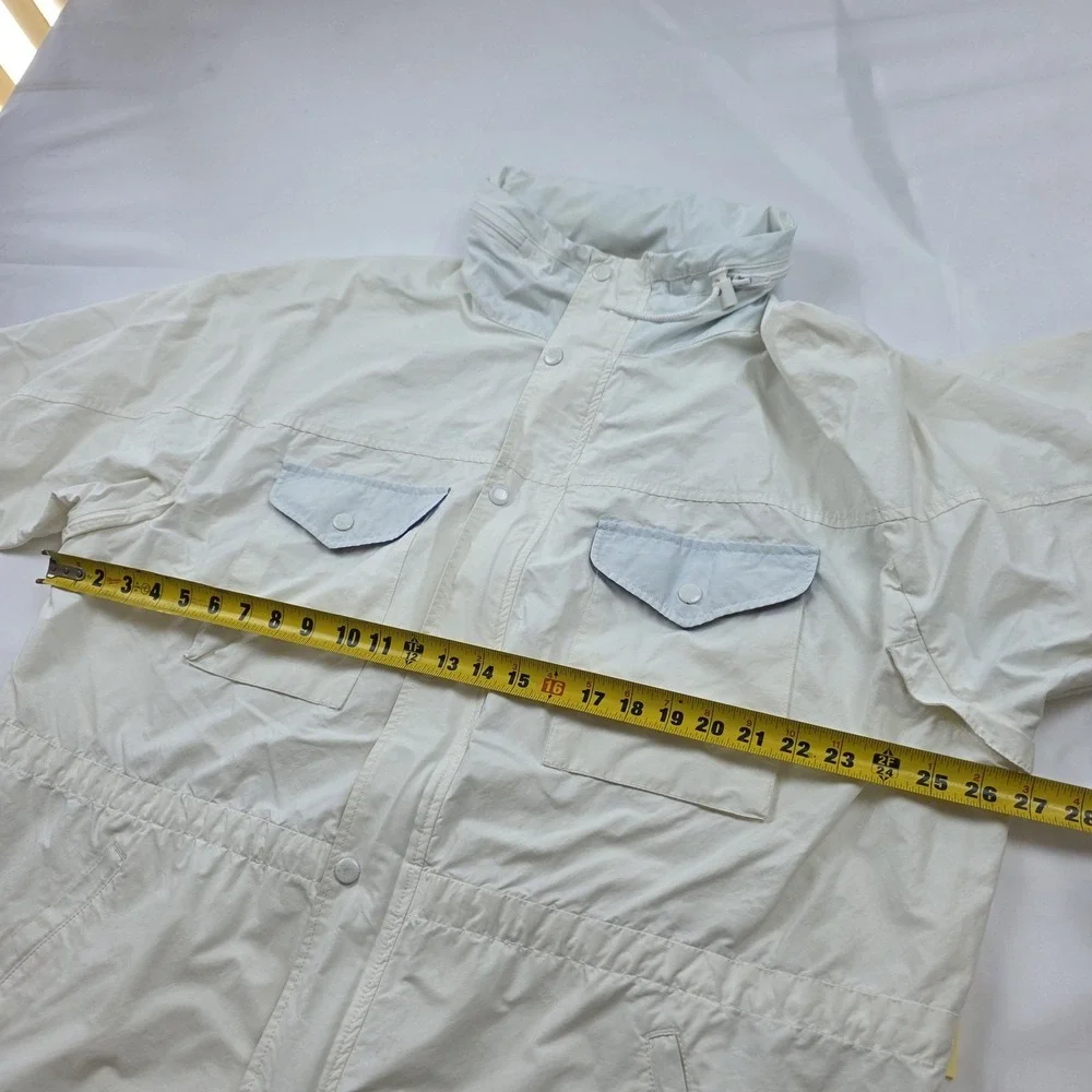 Vintage Polo Ralph Lauren Jacket Mens XL White Hooded Windbreaker Outdoor